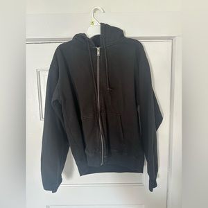 Brandy Melville black zip up hoodie